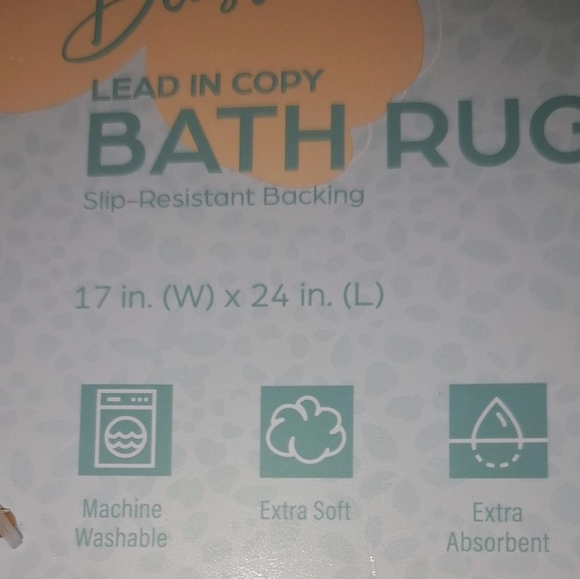 Bright yellow beautiful bath rug - Picture 2 of 3